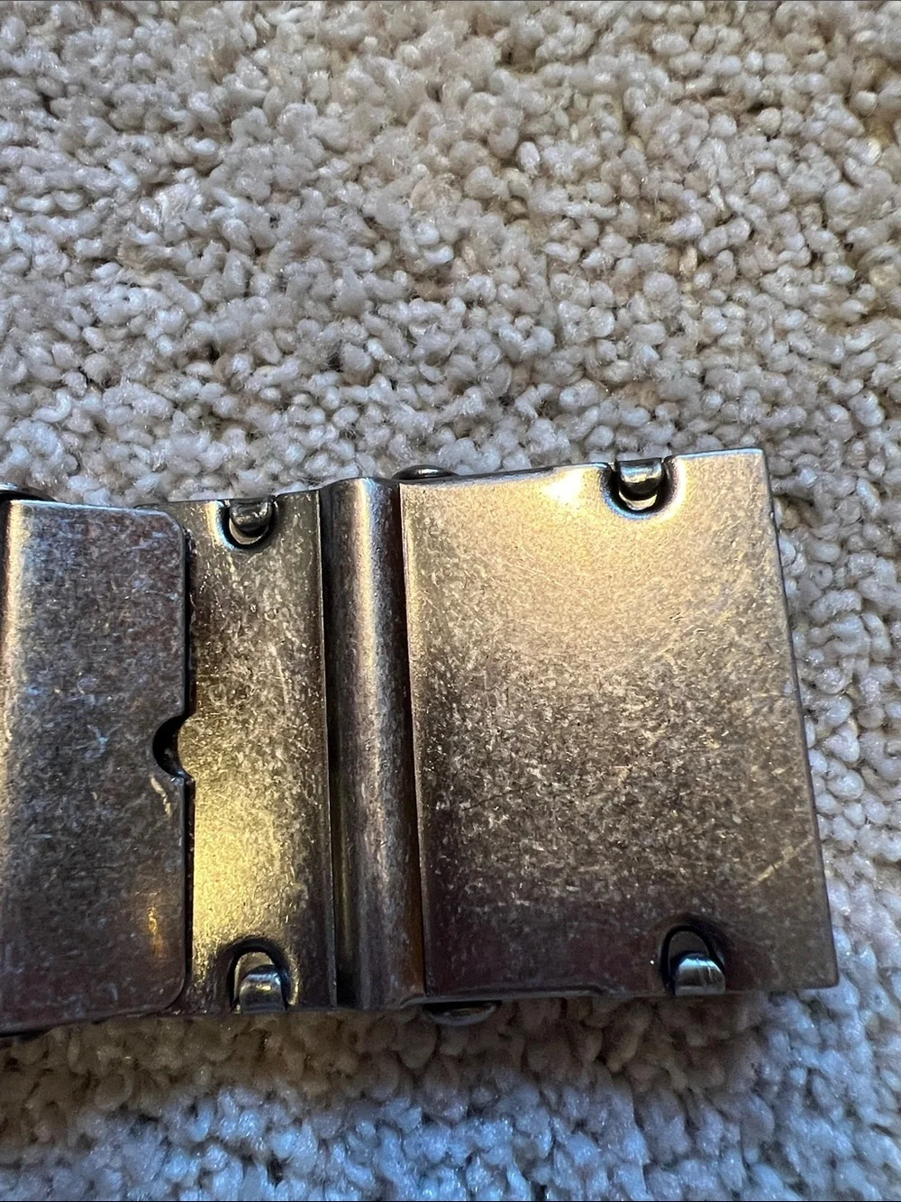 Levi's Blue Belt with Brushed Silver Buckle